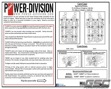 GSC Power Division S2 Billet Performance Camshaft Kit EJ20/205 Non VVT 1999+
