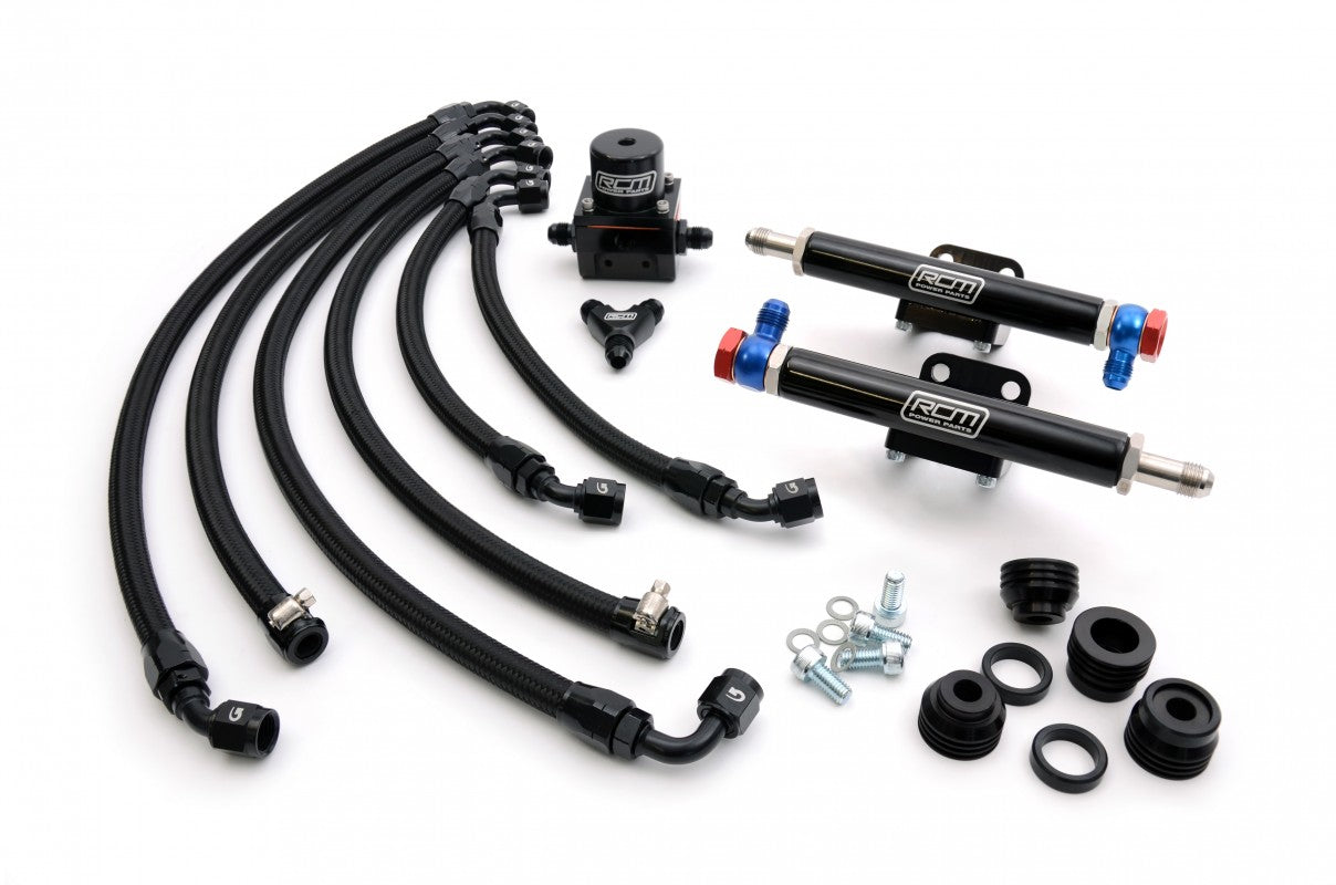 IAG Braided Fuel Line & Fitting Kit for IAG Top Feed Fuel Rails & OEM FPR