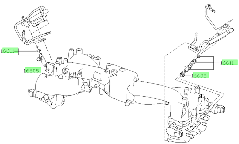 Subaru OE Top Feed Fuel Injector O Ring Seal Kit