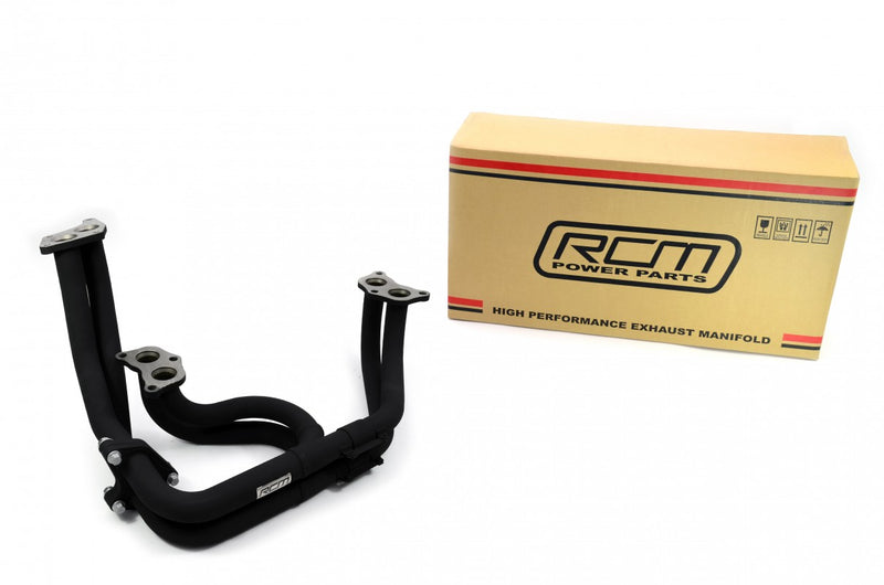 RCM Black Ceramic Coated Twin Scroll Stainless Steel Tubular Exhaust Manifold