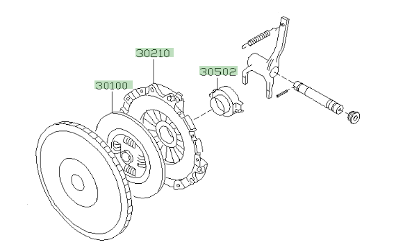 RCM / Subaru OE Standard Replacement Clutch Kit - 5 Speed
