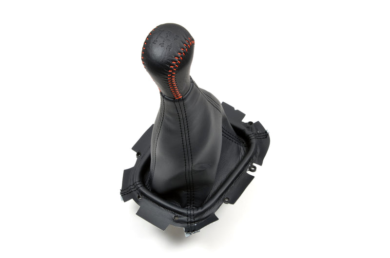 WRX STI 5-Speed Leather Red Stitched Gear Knob & Gaiter Kit