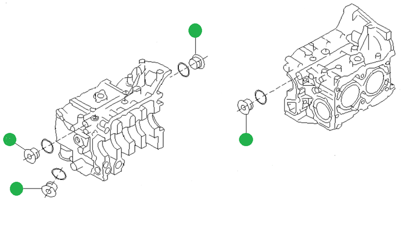 RCM Engine Block Case Blanking Plug kit (28mm)